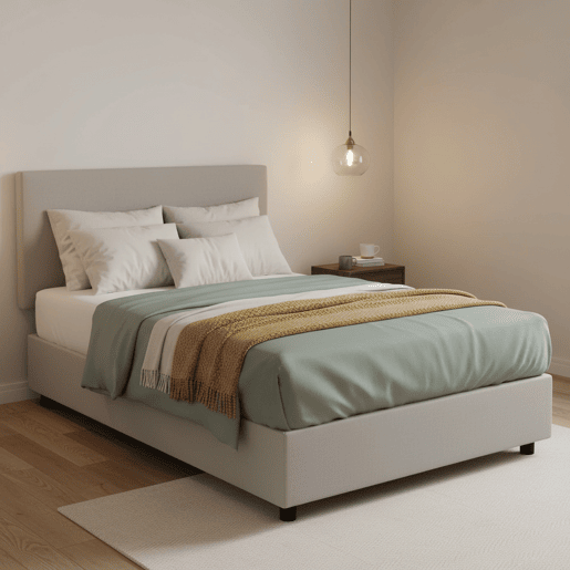 Cama quadrada e meia de tecido Cama quadrada e meia de tecido