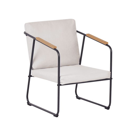 Beliani Conjunto lounge Aço VEZZANA Beliani Conjunto lounge Aço VEZZANA