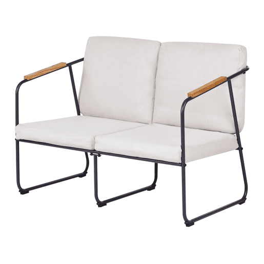 Beliani Conjunto lounge Aço VEZZANA Beliani Conjunto lounge Aço VEZZANA