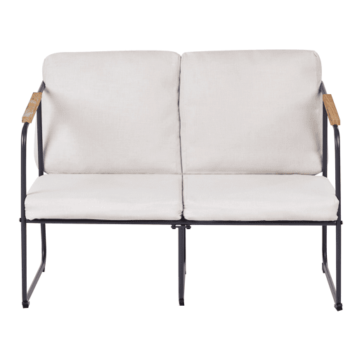 Beliani Conjunto lounge Aço VEZZANA Beliani Conjunto lounge Aço VEZZANA