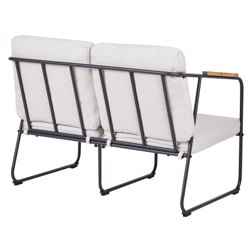 Beliani Conjunto lounge Aço VEZZANA Beliani Conjunto lounge Aço VEZZANA