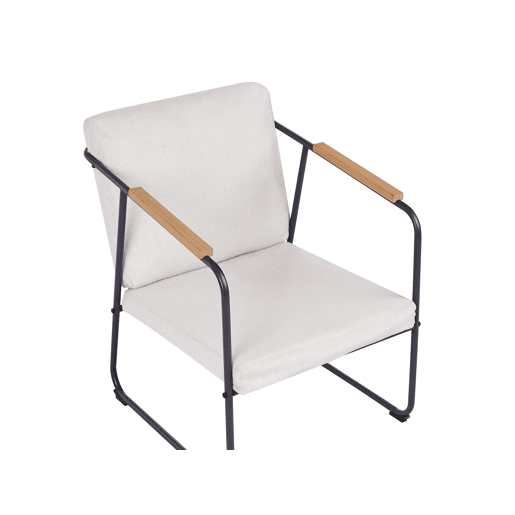 Beliani Conjunto lounge Aço VEZZANA Beliani Conjunto lounge Aço VEZZANA