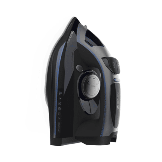 Cecotec Ferro de engomar horizontal com bomba de 3200 W, jato de vapor de 285 gmin e base anodizada ultradeslizante para uma durabilidade máxima.