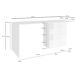 Mesa com efeito de madeira 110x50 Mesa com efeito de madeira 110x50 Blanco/ Gris