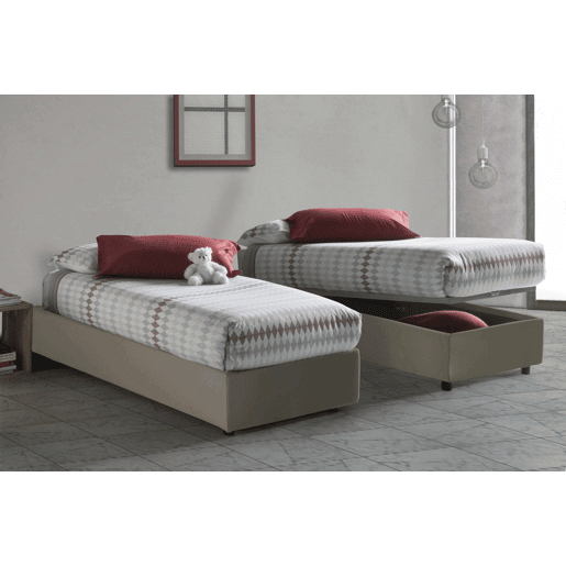 Cama de solteiro de tecido