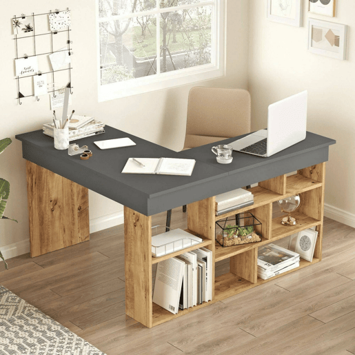 Mesa com efeito de madeira