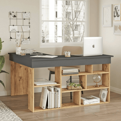 Mesa com efeito de madeira