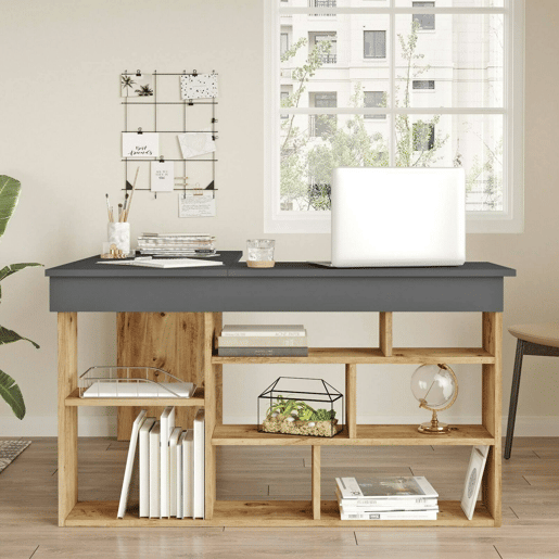 Mesa com efeito de madeira