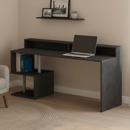 Mesa com efeito de madeira