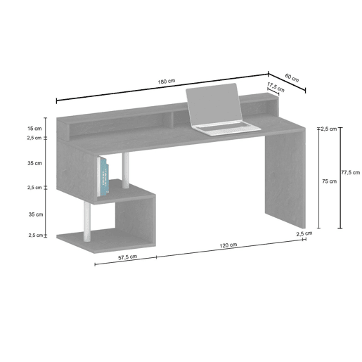 Mesa com efeito de madeira