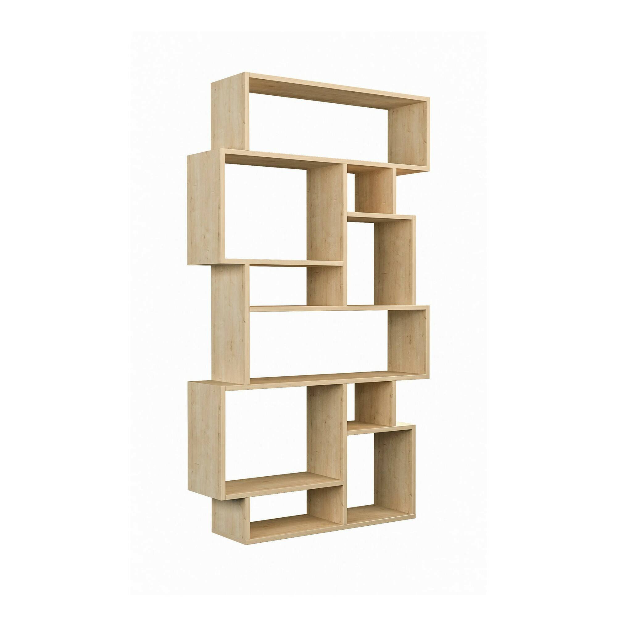 Estante de livros com efeito madeira 96