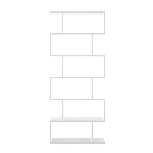 Estante de livros com efeito madeira