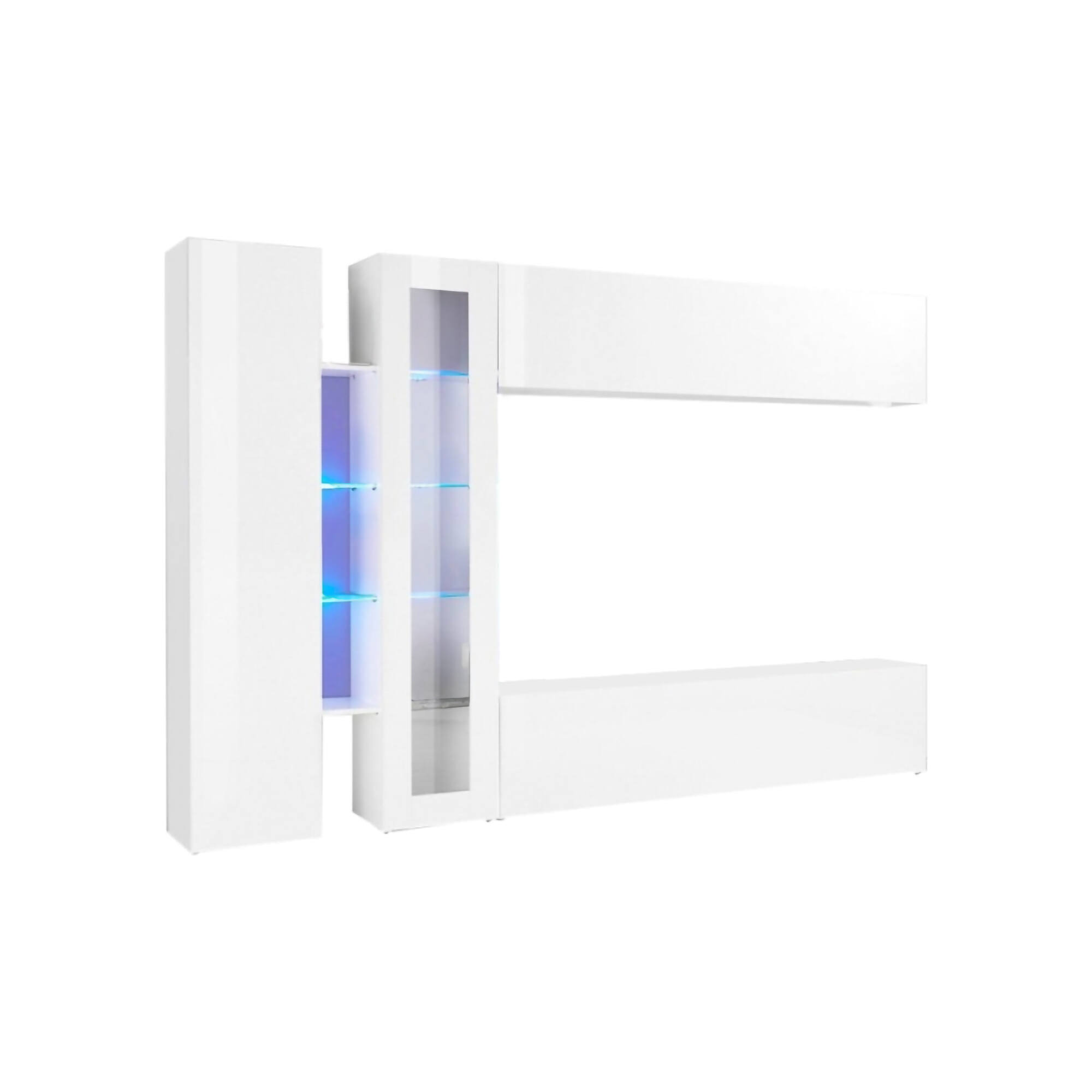 Parede montada com efeito madeira 280