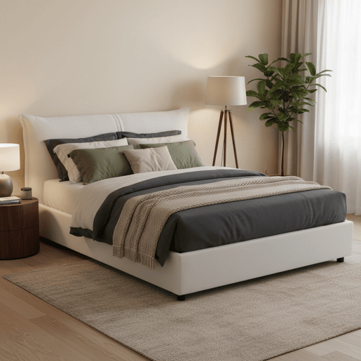 Cama de casal de tecido Cama de casal de tecido