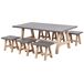Beliani Conjunto de comedor TONNARE Beliani Conjunto de comedor TONNARE Gris