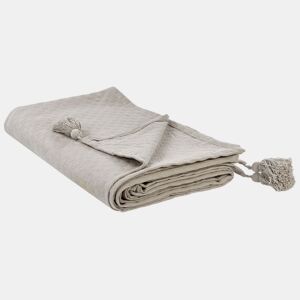 Colcha LINDULA Algodão 200 x 220 cm Taupe