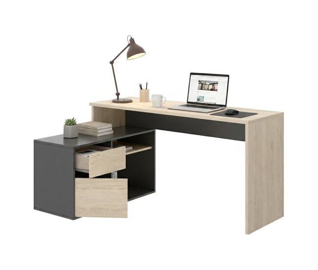 Mesa com efeito de madeira