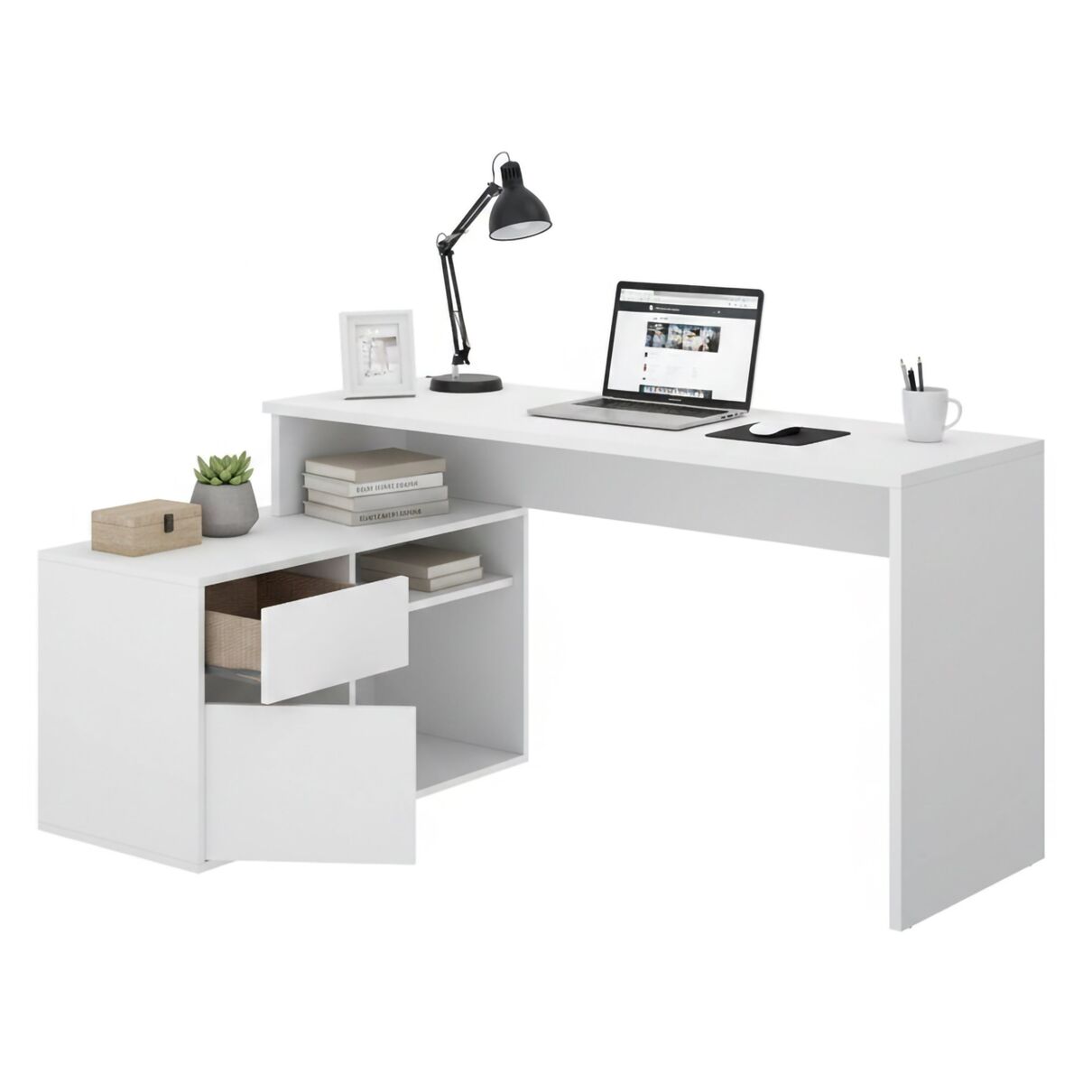Mesa com efeito de madeira