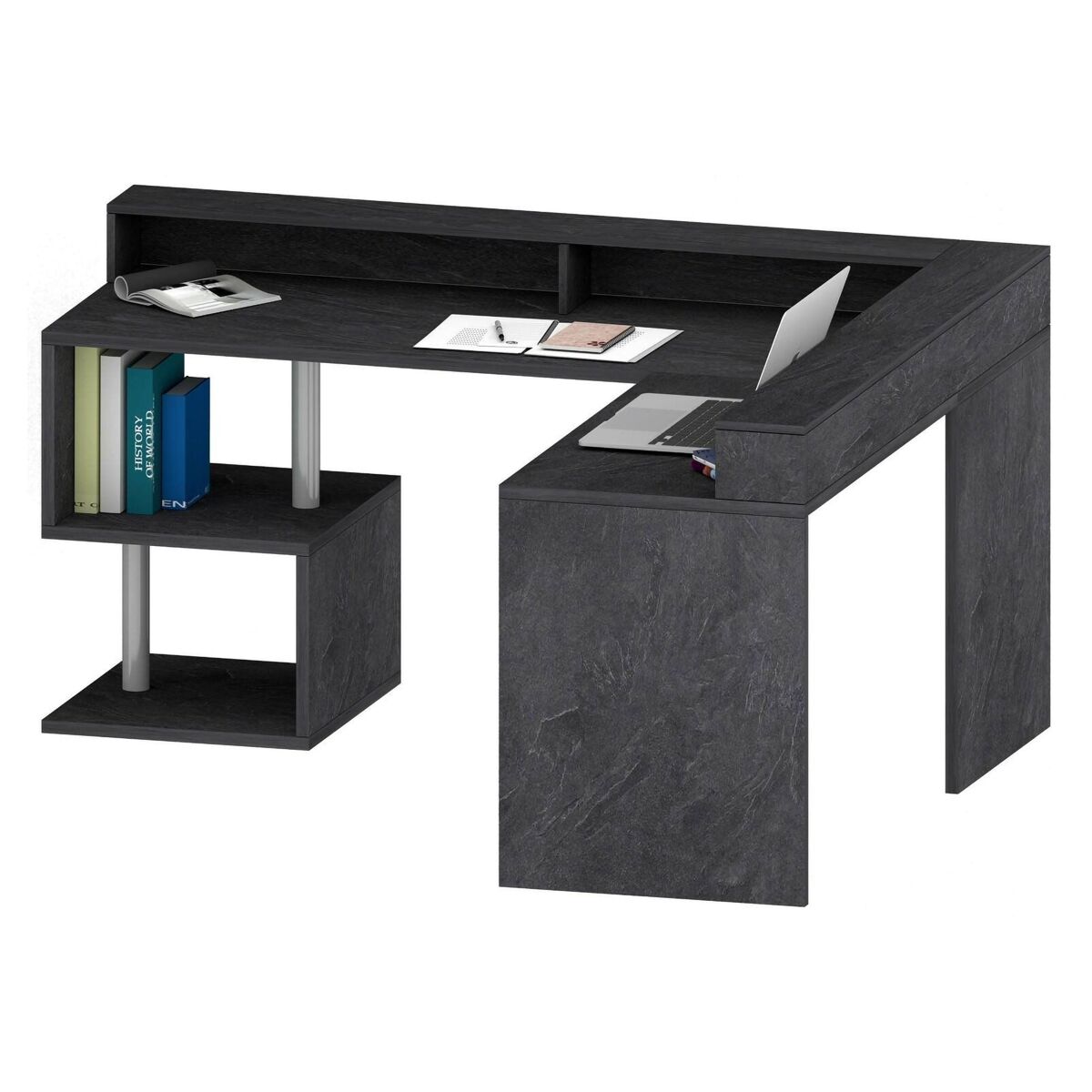 Mesa com efeito de madeira
