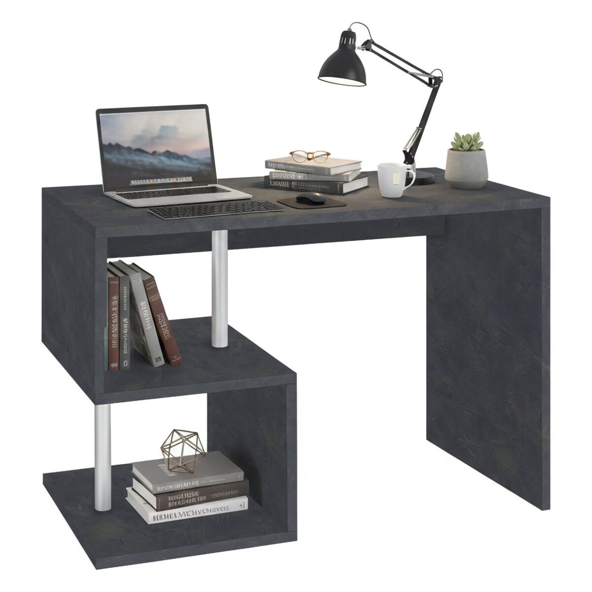 Mesa com efeito de madeira 100x50 Gris