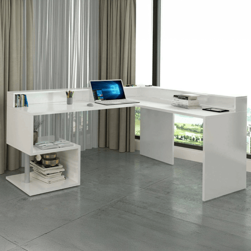 Mesa com efeito de madeira