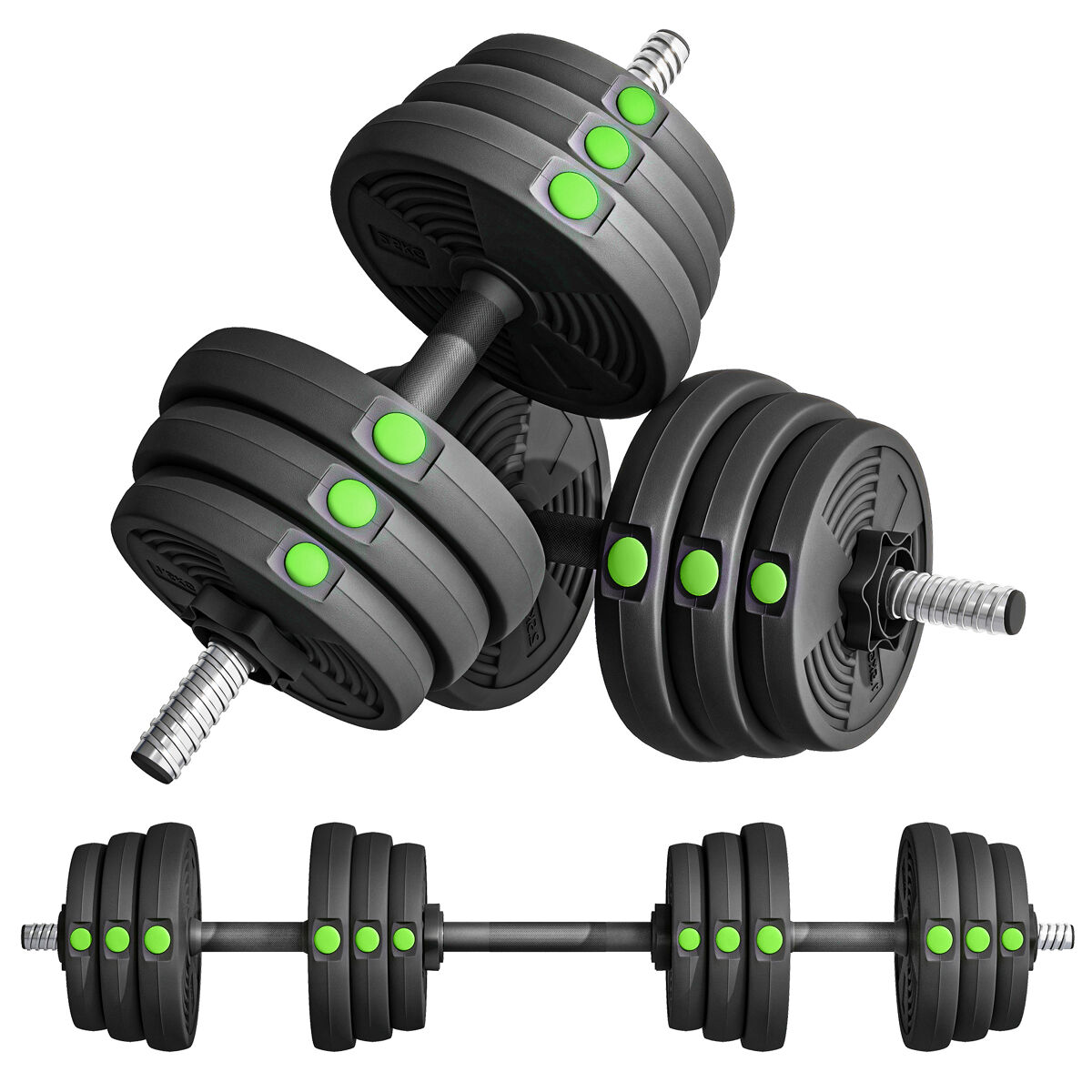 Kit de Mancuernas Acero, Plástico SPORTNOW