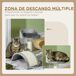 Árbol para Gato Aglomerado de Madera, Sisal PawHut Árbol para Gato Aglomerado de Madera, Sisal PawHut Gris