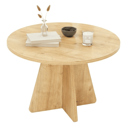 Mesa de centro com efeito madeira