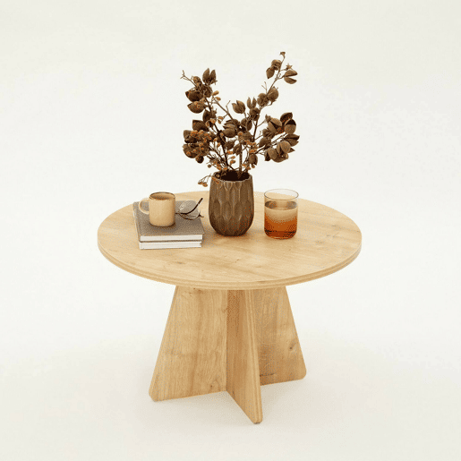Mesa de centro com efeito madeira