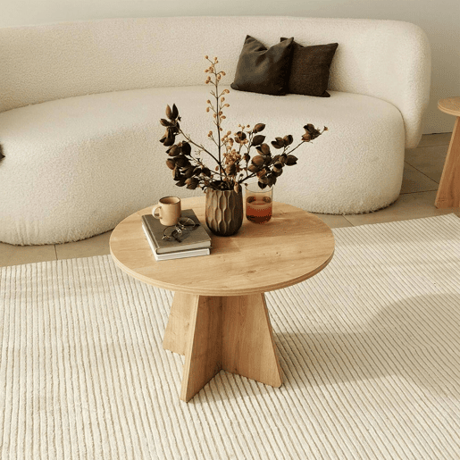 Mesa de centro com efeito madeira