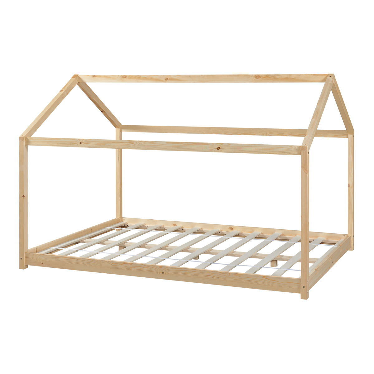 Cama para niños Cerro en forma de casa pino [en.casa] 126x206 Pino