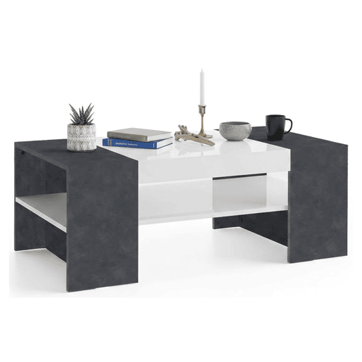 Mesa de centro com efeito madeira