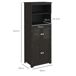 Alacena de Cocina MDF, Vidrio Templado HOMCOM, hogar - cocina Alacena de Cocina MDF, Vidrio Templado HOMCOM, hogar - cocina Negro