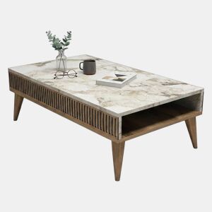Mesa de centro com efeito madeira