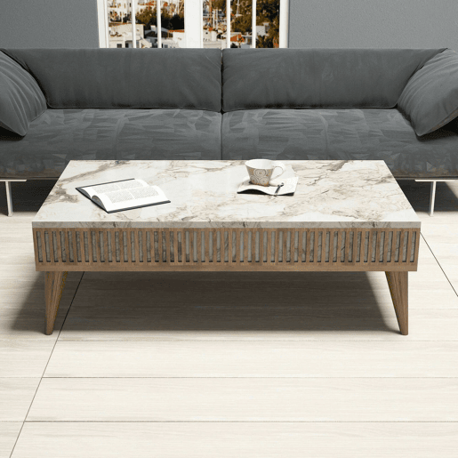 Mesa de centro com efeito madeira Mesa de centro com efeito madeira