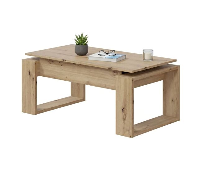Mesa de centro com efeito madeira 105x70