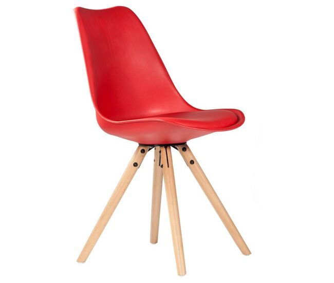 Silla de polipropileno roja 54x48x83/48