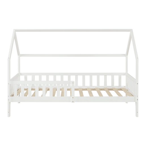 Cabina-cama para crianças Ydre com colchão regulável em altura pinho 90x200cm - Branco en.casa