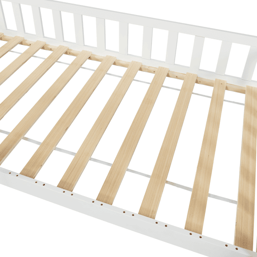 Cabina-cama para crianças Ydre com colchão regulável em altura pinho 90x200cm - Branco en.casa