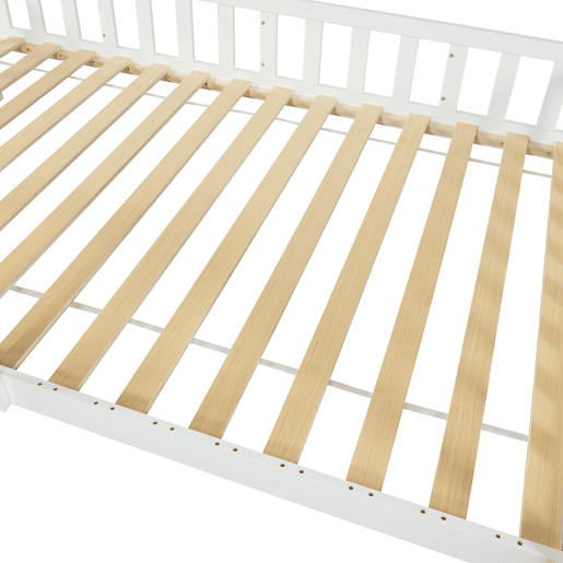 Cabina-cama para crianças Ydre com colchão regulável em altura pinho 120x200cm - Branco en.casa