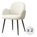 ALICE - Silla de tejido con patas de metal (x2) ALICE - Silla de tejido con patas de metal (x2) Blanco
