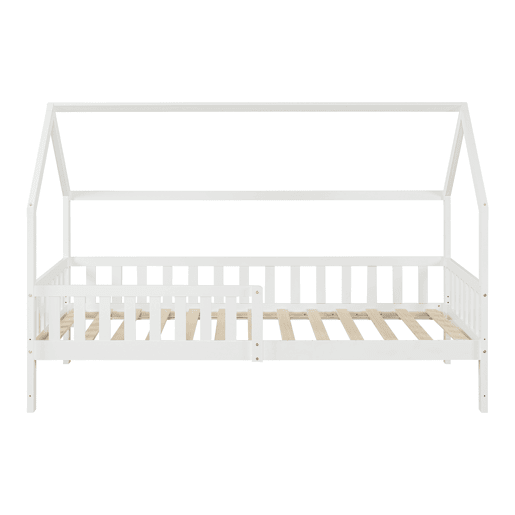 Cama de criança cabina Ydre, pinho regulável em altura 90x200cm - Branco en.casa