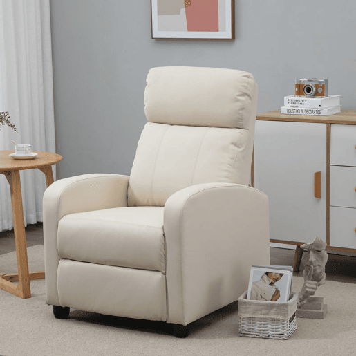 HOMCOM Poltrona de Massagem Poltrona Relax Reclinável com 2 Zonas de Massagem 8 Programas 5 Níveis de Intensidade e Controlo Remoto Estofada em PU 68x88x98 cm Creme HOMCOM Poltrona de Massagem Poltrona Relax Reclinável com 2 Zonas de Massagem 8 Programas 5 Níveis de Intensidade e Controlo Remoto Estofada em PU 68x88x98 cm Creme