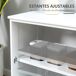 Aparador de Cocina MDF, Vidrio HOMCOM, hogar - cocina Aparador de Cocina MDF, Vidrio HOMCOM, hogar - cocina Blanco
