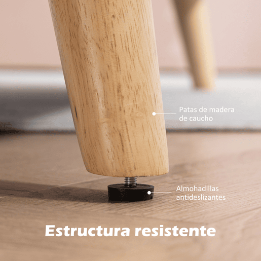 HOMCOM Sofá de 2 Lugares Estofado em Veludo Sofá de Sala de Estar Moderno com Apoio para os Braços e Pés de Madeira Carga 240 kg para Dormitório Escritório 114x71x82 cm Beige