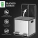 Cubo de Basura Acero Inoxidable HOMCOM, hogar - cocina Cubo de Basura Acero Inoxidable HOMCOM, hogar - cocina Gris