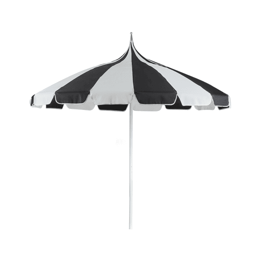Guarda-sol de jardim 245 cm MINOA PretoBranco