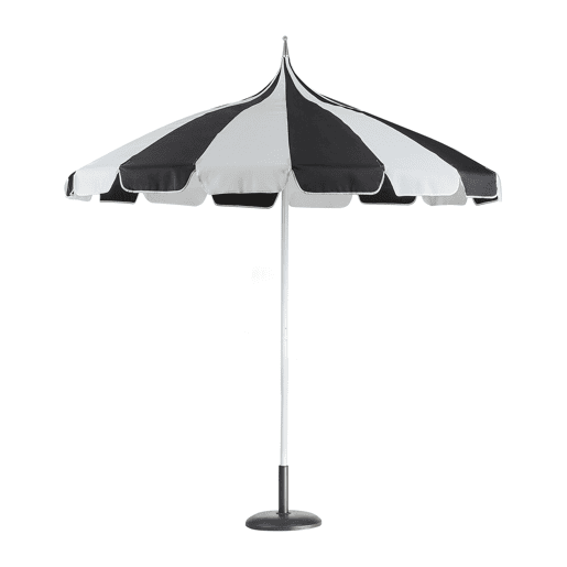 Guarda-sol de jardim 245 cm MINOA PretoBranco