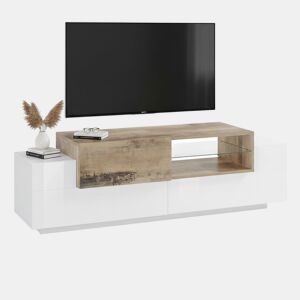 Móvel tv com efeito madeira