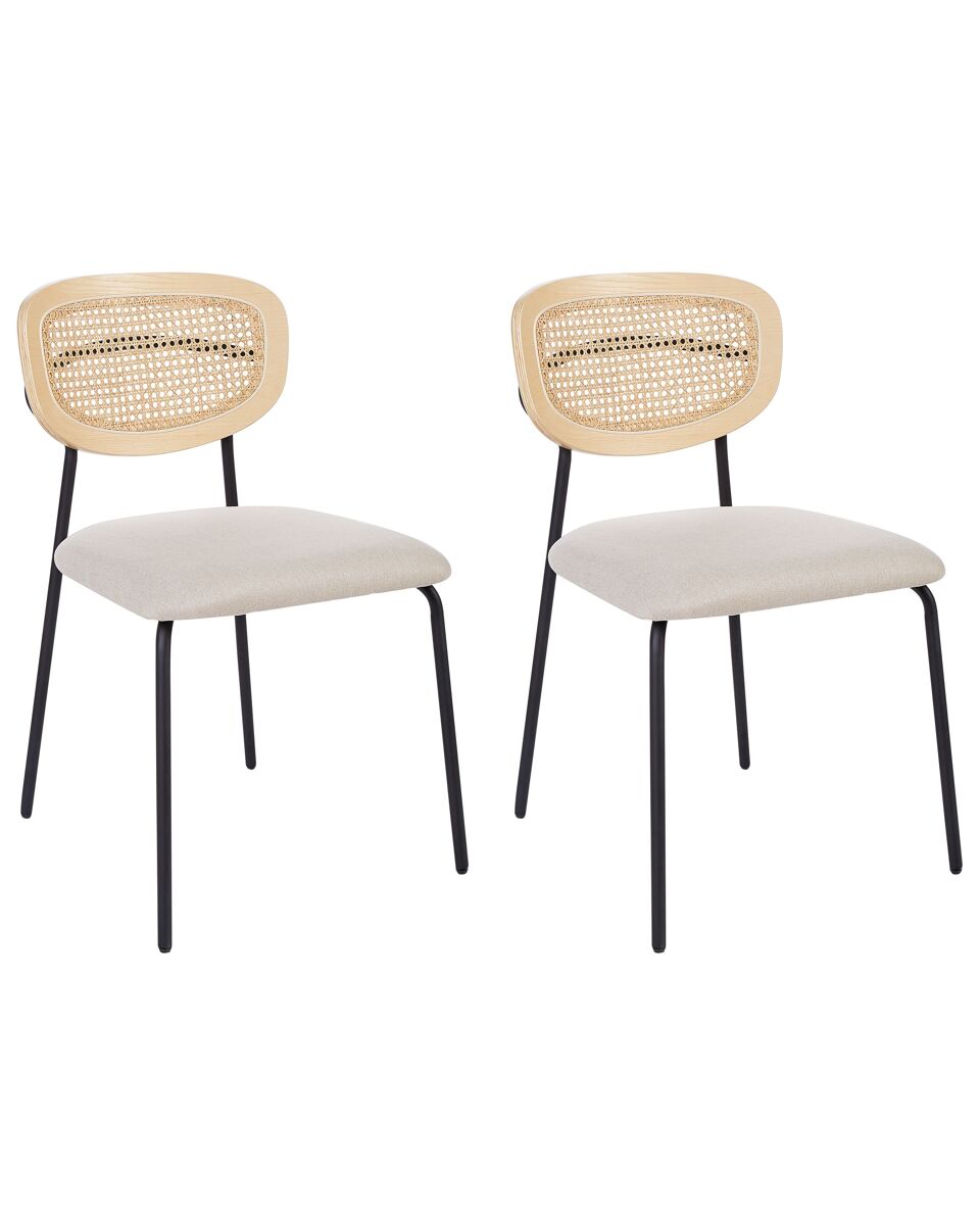 Beliani Silla de comedor MAYETTA Beige